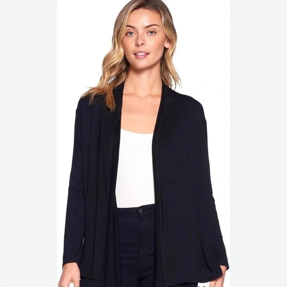 Joan Vass black cardigan sweater size medium - Picture 1 of 5